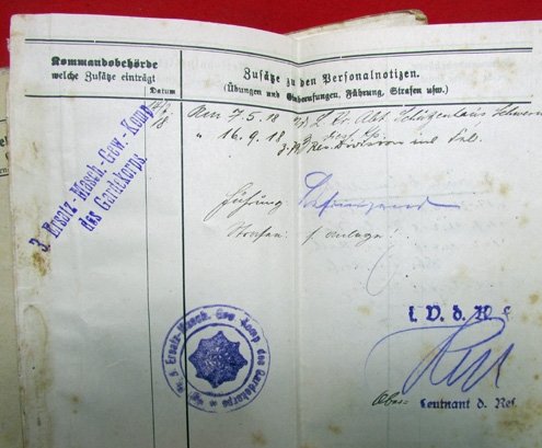  German WWI Soldbuch, Machine Gunner, EK2 1917 — image 5