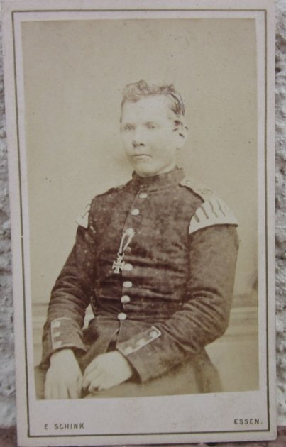  German Franco Prussian War CDV, Identified Musician, Iron Cross 2nd Class — image 2