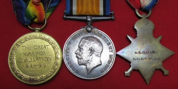  British WWI Medal Trio, British Red Cross & St. John of Jerusalem, Fletcher — image 4