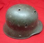 German WWII Battle Damaged M1916 Steel Helmet Shell