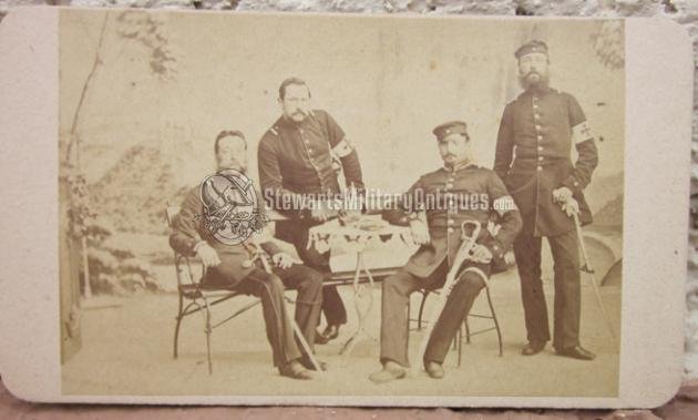  German Franco-Prussian War CDV, Medical Officers & NCO — image 2