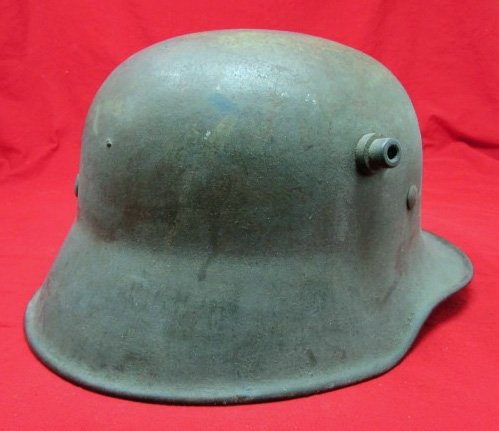  German WWI-WWII M1918 Army Reissue Steel Helmet & Liner — image 3