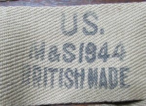  US WWII Musette Bag Utility Strap, British Made 1944 — image 4