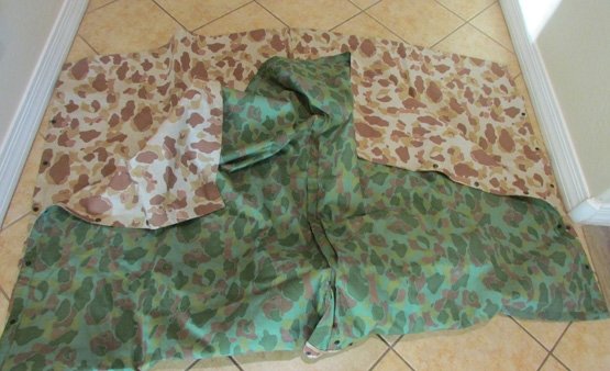  US WWII USN/USMC Camouflage Poncho, Butter Soft — image 4