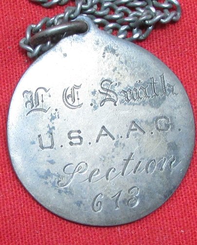  US Pre-WWII Dog Tag, USAAG Section 618, Smith — image 3