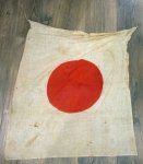 Japanese WWII White Cotton National Flag, Sewn Center