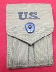 US WWII M1911 .45 Pistol Magazine Pouch, R.M. Co 1942