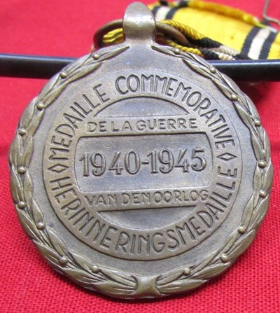  Belgian WWII, Commemorative Medal 1940-1945, with Swords — image 5