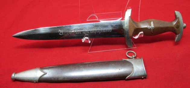  German WWII Early M1933 SA Enlisted Dagger, Karl Malsch Spitzer Mfg — image 4