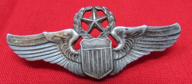  US Post WWII, 2 Inch Command Pilot Wings, Sterling, Clutchback, Davorn Mfg. — image 2