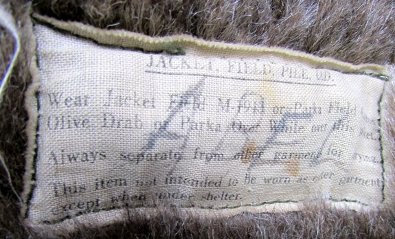  US WWII M1943 Field Jacket Liner, Identified — image 8