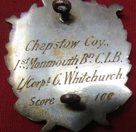  British 1935 Marksmanship Badge, The Kings Shield, Named — image 4