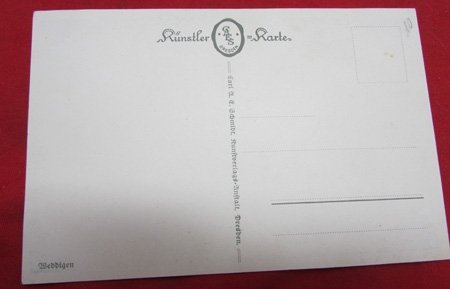  German WWI Patriotic Postcard, Weddigen U-29 Memorial Card — image 3