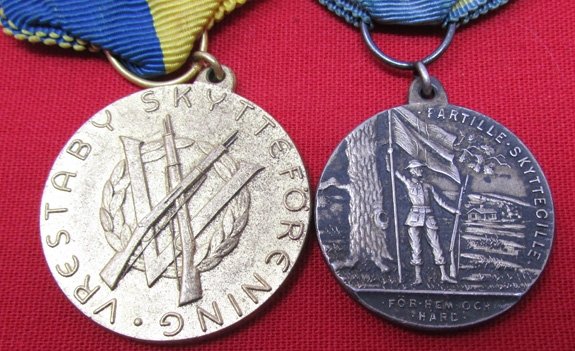  Swedish WWII Marksmanship Medals, Named, 1942, 1944 — image 6