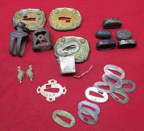  Japanese Samurai Sword Parts Lot, 20 Plus Pieces, WWII & Earlier — image 2