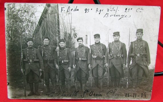  French WWI Real Photo Postcard, Soldiers of the 95th Rgt. 1914 — image 2