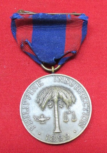  US 1899 Philippine Insurrection Medal, Rim Marked No.194, Gen'l.Yeatman, Sioux Campaign 1876 — image 2