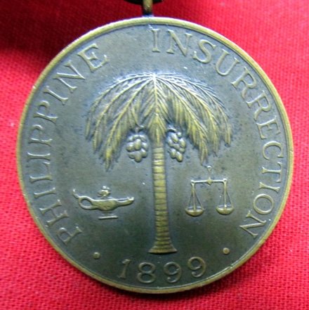  US 1899 Philippine Insurrection Medal, Rim Marked No.194, Gen'l.Yeatman, Sioux Campaign 1876 — image 3