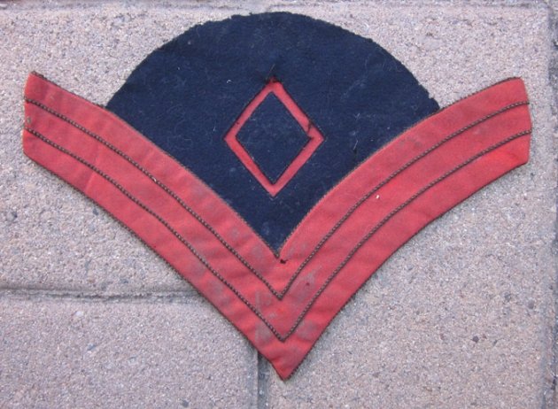  US Early 1872 Pattern Artillery 1st Sergeant Chevron, Uniform Removed — image 2