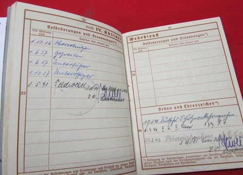  German WWII Army Wehrpass, Army Flak Unit, KIA Russia 1942 — image 6