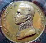 British, Duke of Wellington Bronze Medal, 1769-1852, Framed