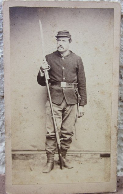  French, Franco-Prussian War CDV, Determined Soldier — image 2