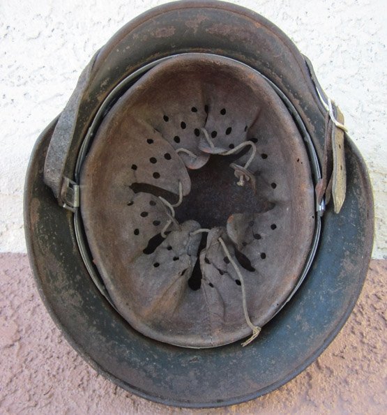  German WWII Luftwaffe M1935 Double Decal Camouflage Helmet, Drooptail ET66 — image 14