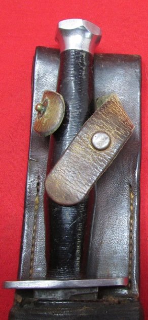  US-British WWII, Sykes Style GI Fighting Knife & Scabbard — image 3