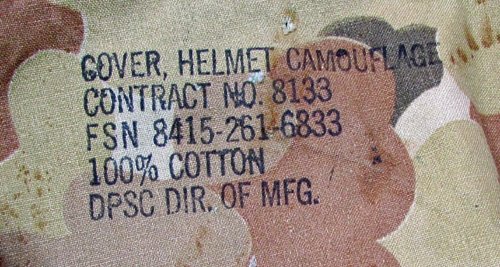  US Vietnam War Mitchell Pattern Camouflage Helmet Cover, Contract 8133 — image 3
