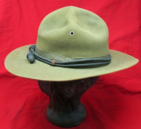  US WWI Era Army Officers Campaign Hat, NY QMC Depot — image 3