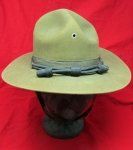 US WWI Era Army Officers Campaign Hat, NY QMC Depot