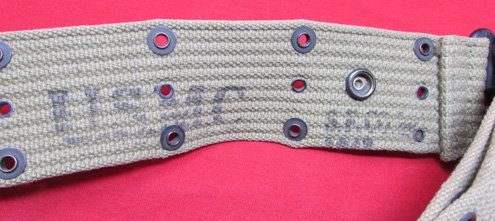  US WWII M1936 USMC Pistol Belt, Storage Wear — image 3