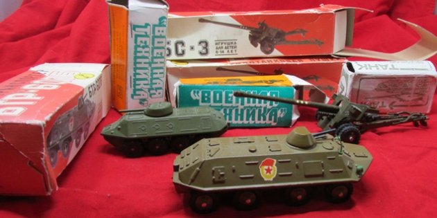 Soviet Cold War Toy Tank & Artillery Lot of 6, Original Boxes — image 6