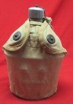 US WWII USMC Canteen Set, 1st Style Cover, Complete, Named