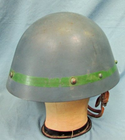  Czech WWII M32/34 Blue Overpaint Steel Helmet, Complete — image 3