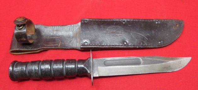  US Vietnam War Era, Camillus, Kabar Style Utility Knife & Sheath — image 4