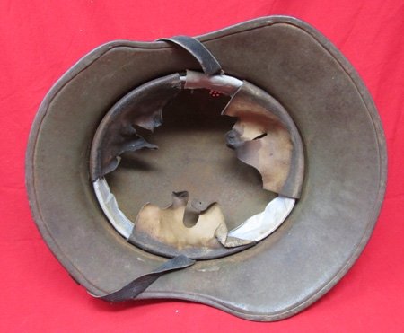  German WWII, Bulgarian Contract, Luftschutz Helmet, One Piece Shell — image 5