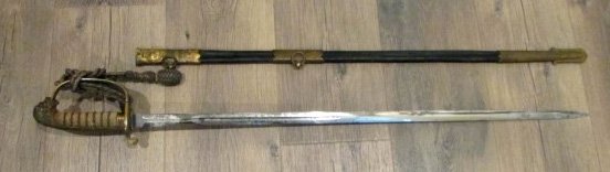  British WWI Era, M1827 Royal Navy Sword, Royal Naval Outfitters, Ca.1904 — image 3