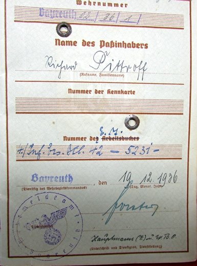  German WWII Army Wehrpass & Photos, Atlantik Kuste 1944 — image 5