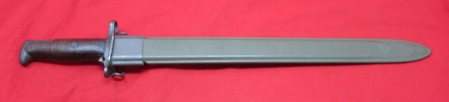  US WWII M1905/42 16 Inch Bayonet and Scabbard, SA 1909 — image 2