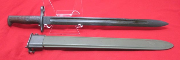  US WWII M1905/42 16 Inch Bayonet and Scabbard, SA 1909 — image 6