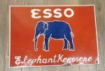 ESSO Double Sided Elephant Kerosen Enameled Sign