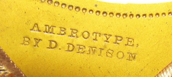  US Pre Civil War 1/6 Tinted Ambrotype, D. Denison Photographer, Full Case — image 5