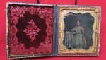 US Pre Civil War 1/6 Plate Ruby Ambrotype, Girl with …