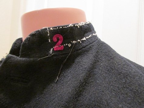  French WWI, Dark Blue Fatigue Jacket, 1914 Dated — image 3