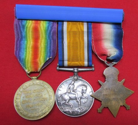  British WWI Medal Trio, G. Ludvigsen, Nelson Battalion, Royal Navy — image 3