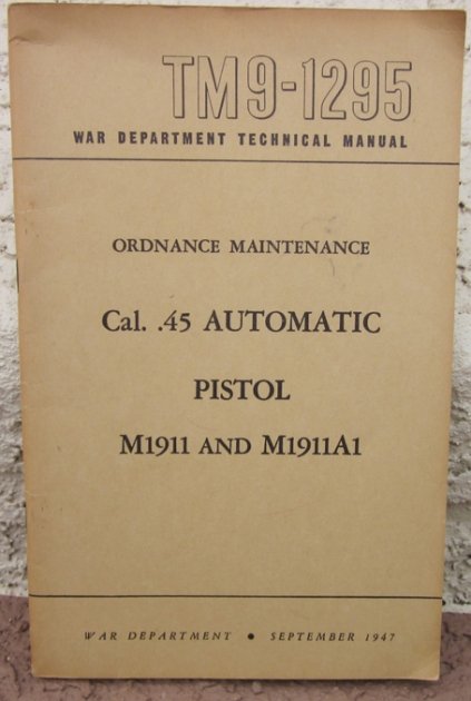  US Korean War Manual, TM 9-1295, Cal. 45 Automatic Pistol, M1911 and M1911A1, 1947 — image 2