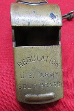  US WWI-WWII Solid Brass Whistle, Regulation US Army — image 3