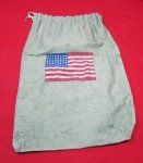 US WWI Personal Effects Bag, 48 Star Flag, Ditty Bag