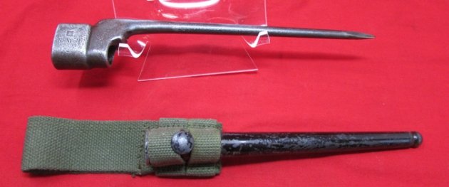  British WWII No 4 MkII P.S.K. Spike Bayonet & Metal Scabbard — image 5